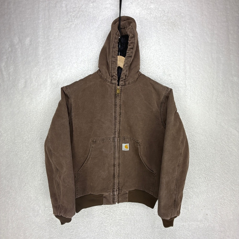 Carhartt Mid-Weight Quilt Lined Jacket Youth Large Y06 CHT Chestnut Brown